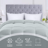 Biancheria da letto Utopia Piumino per tutte le stagioni 250 g/m² Imbottitura in morbida fibra siliconata Letto matrimoniale cucito in scatola (Letto matrimoniale XL Grigio chiaro) Naty Shop Trapunte e Trapunte