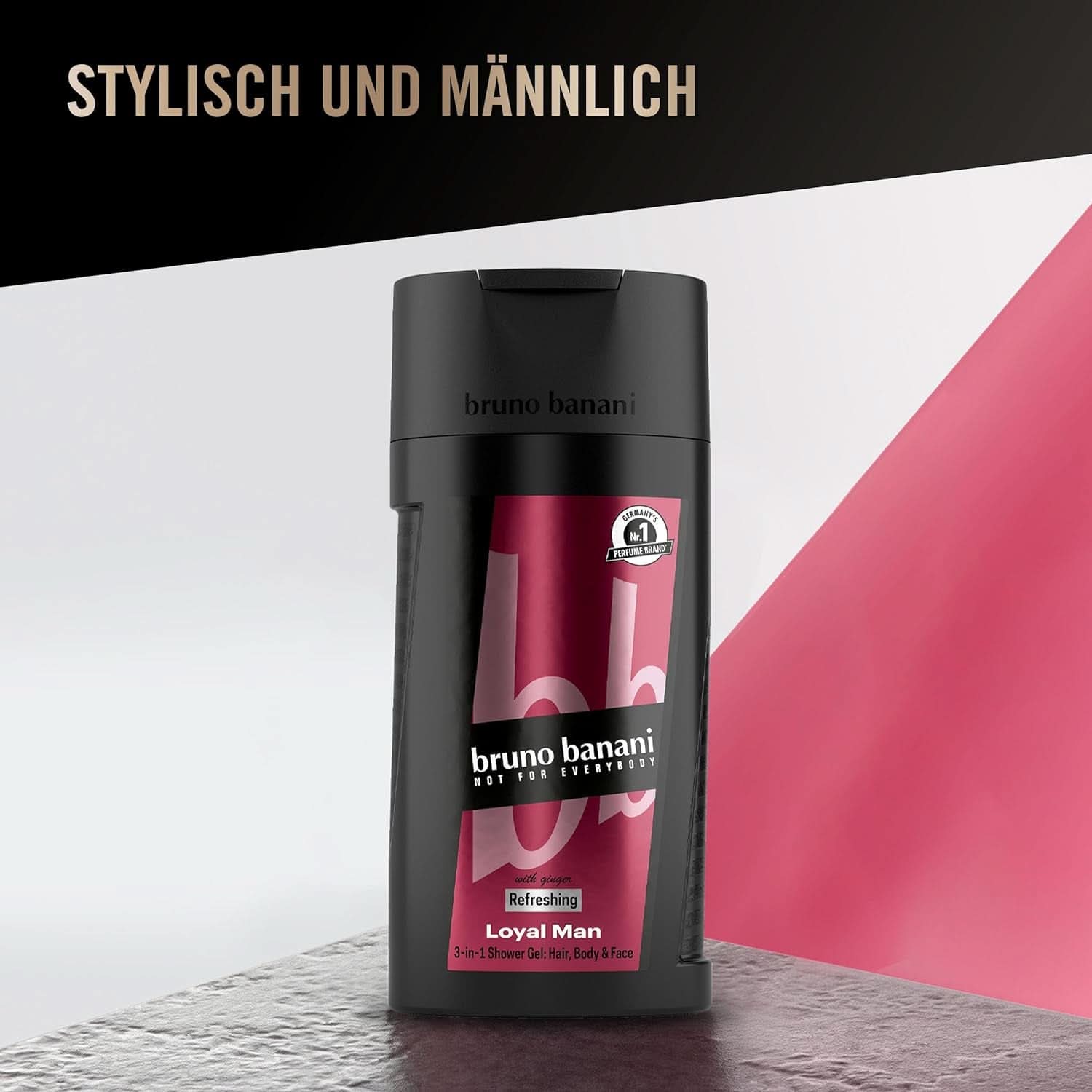 Bruno Banani Loyal Man Gel doccia 3 in 1 per corpo, capelli e viso, uomo, 250 ml Doccia e bagno Naty Shop