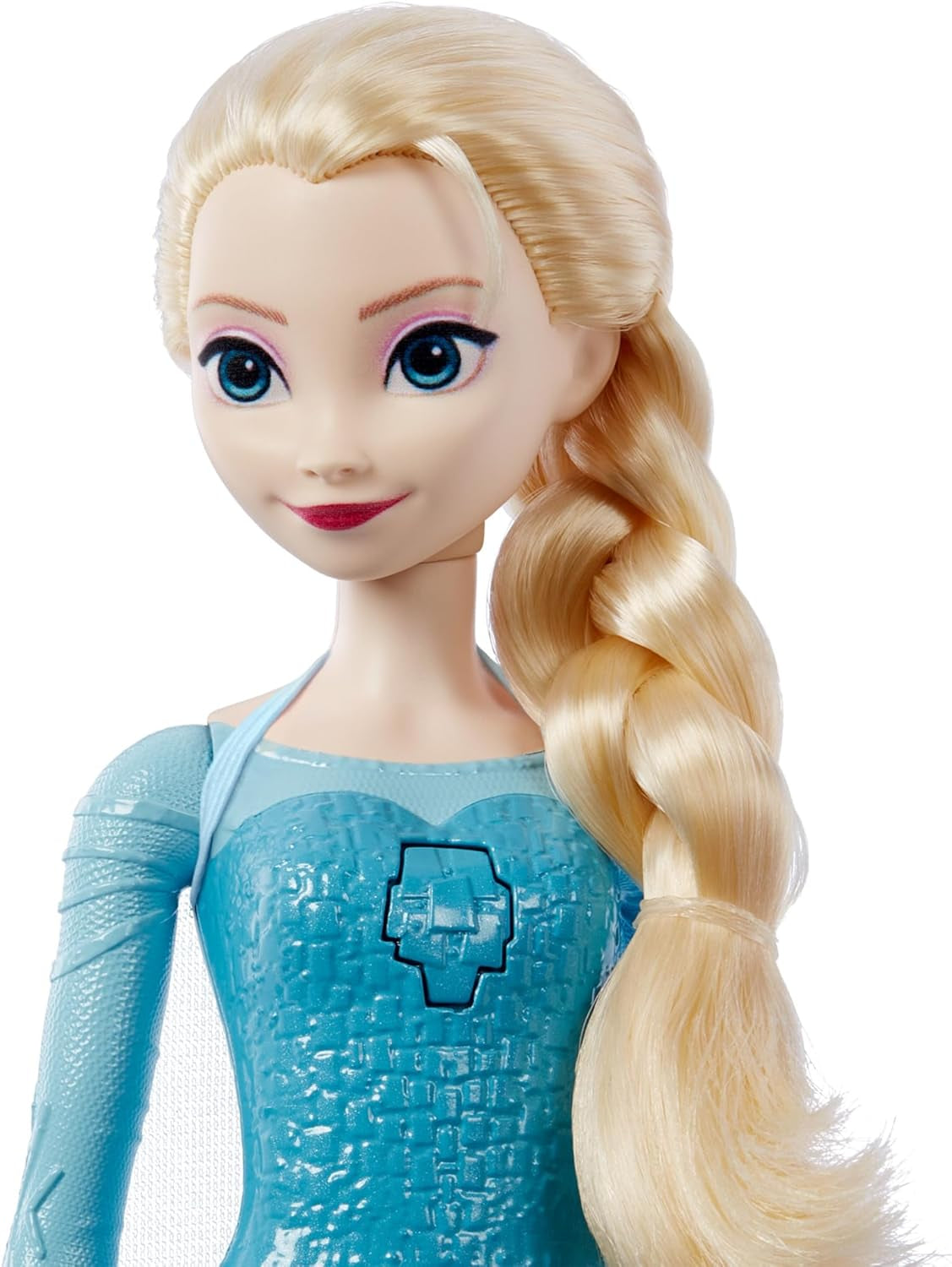 Mattel Toys Disney Frozen Elsa, bambola canterina in abito iconico, canta "Let It Go" dal film Disney in inglese, francese, tedesco, italiano, JDL58