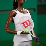 Barbie Inspiring Women Series Venus Williams Fashion Doll con uniforme autografata e racchetta da tennis inclusa scatola di presentazione HRM49