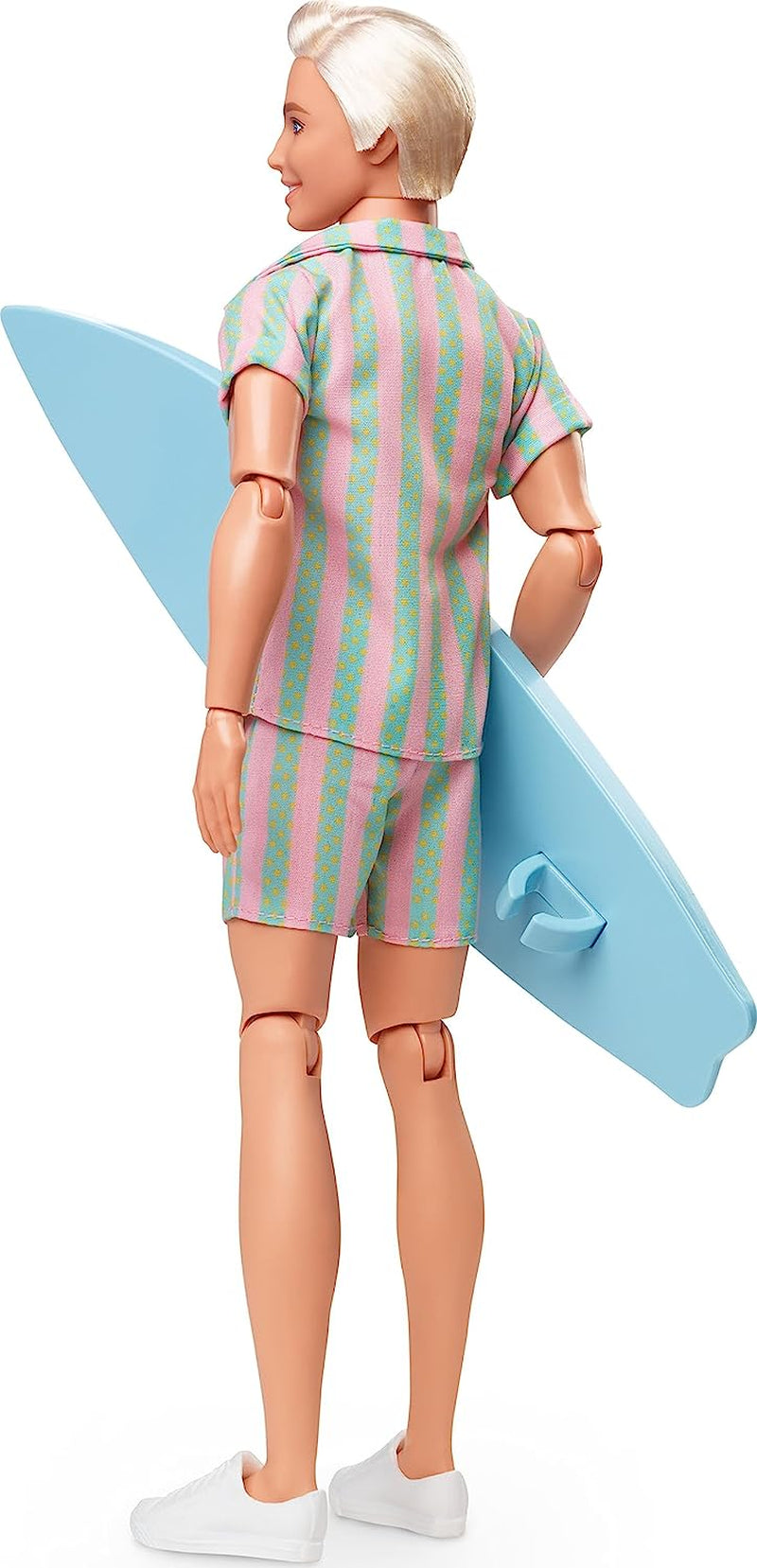 Barbie il film - Appassionati di film, bambola Ken, bambola da collezione con tavola da surf e scarpe da ginnastica, corpo mobile, capelli biondo platino, adatta come regalo per bambini di 3 anni, bambole HPJ97 Naty Shop
