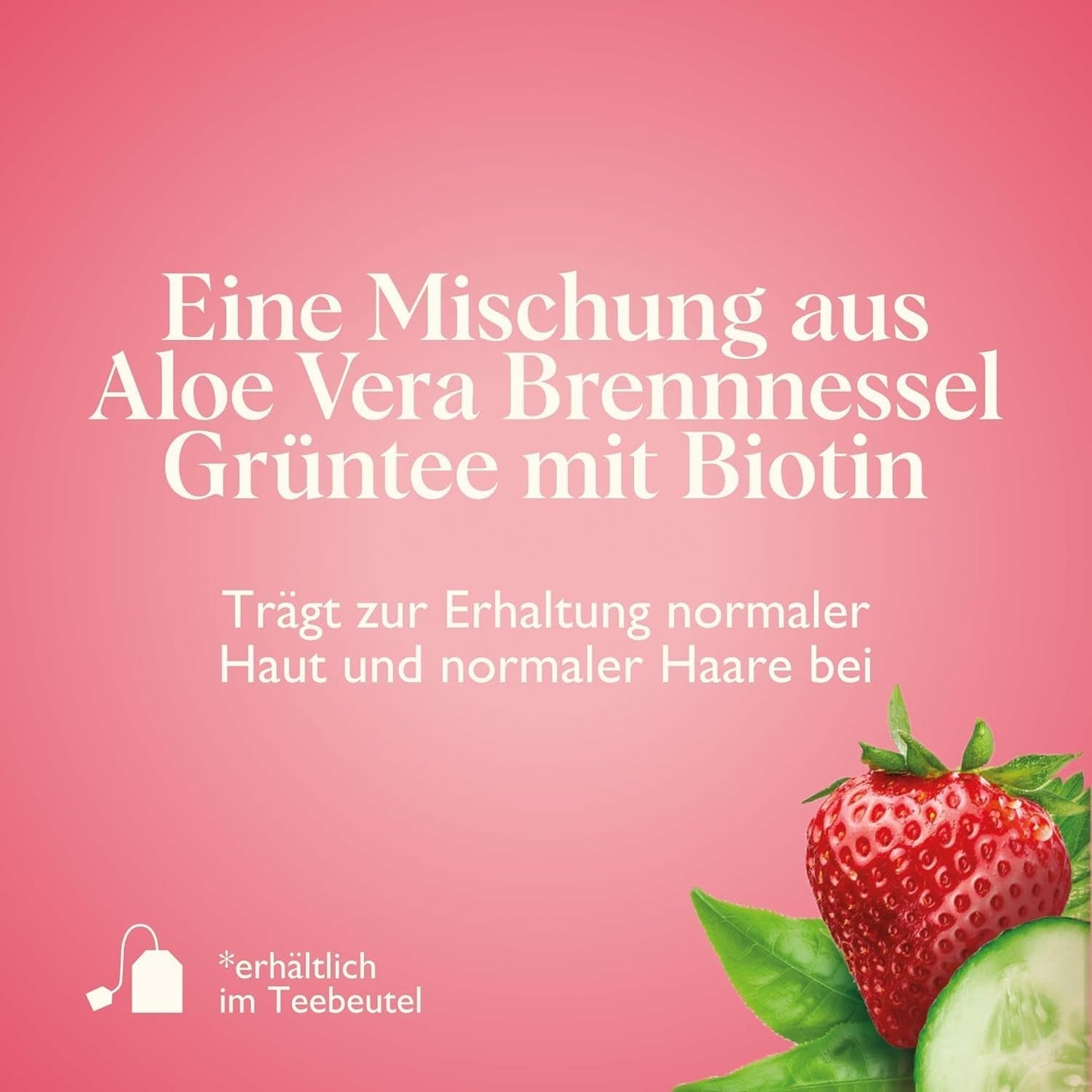 Twinings GLOW Tè verde all'aloe vera e ortica con biotina - Miscela di tisane per la cura naturale della pelle e dei capelli, confezione da 12 (10 bustine ciascuno)