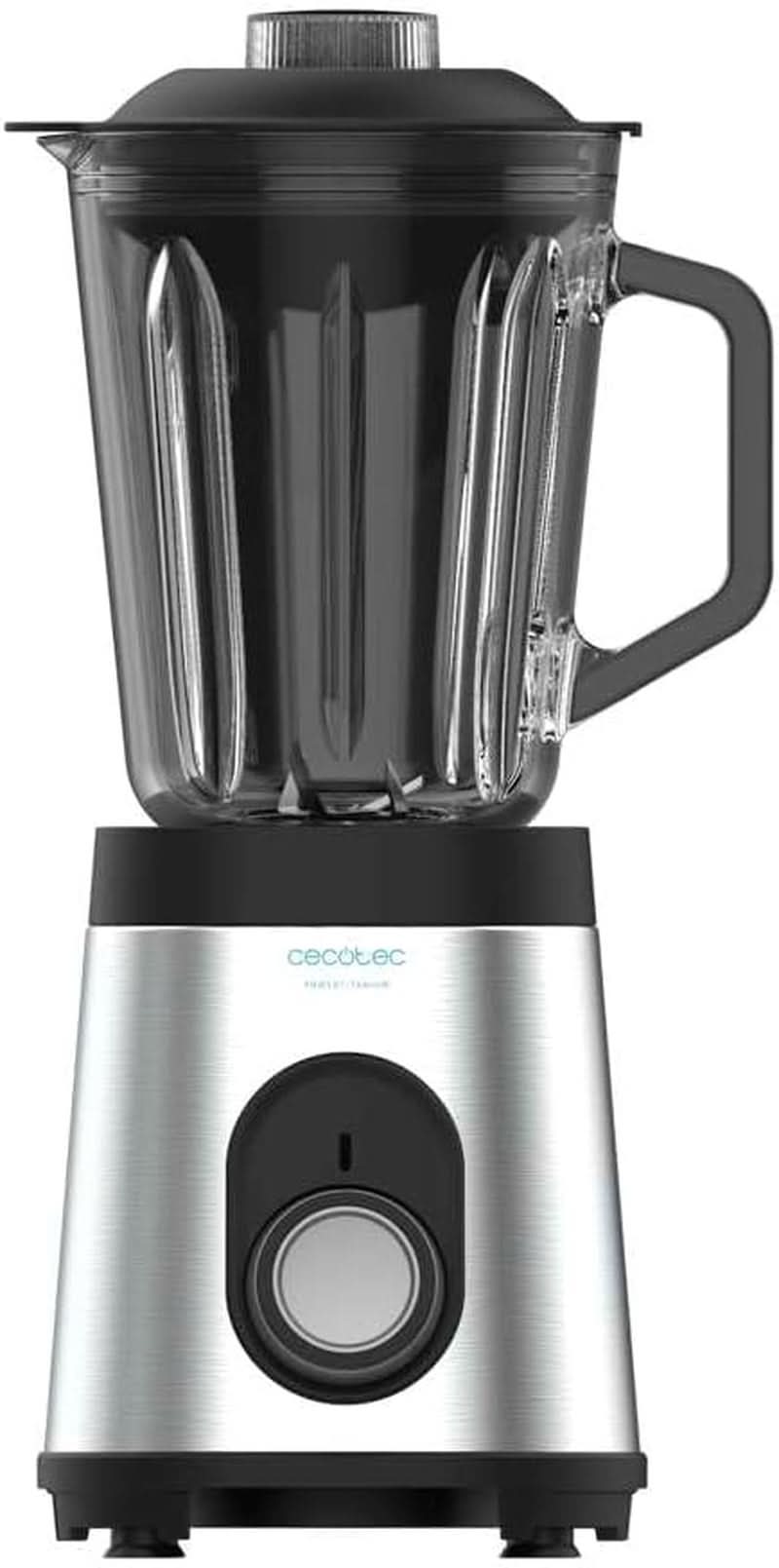 Cecotec Miscelatore Glas Power Schwarz Titan 1000 INOX. 1000 W, Edelstahlgehäuse, 6-Blatt-Blatt Mit Schwarzer Titanbeschichtung, 1.5-L-Glaskrug, 5 Geschwindigkeiten [Energieeffizienzklasse a +] Cucina Naty Shop