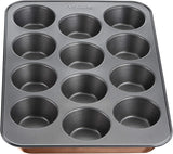 Tefal Airbake J2555014 Muffinform, Antihaftbeschichtung, Karbonstahl, Braun, 29 X 41 Cm Stampi e vassoi per cuocere Naty Shop
