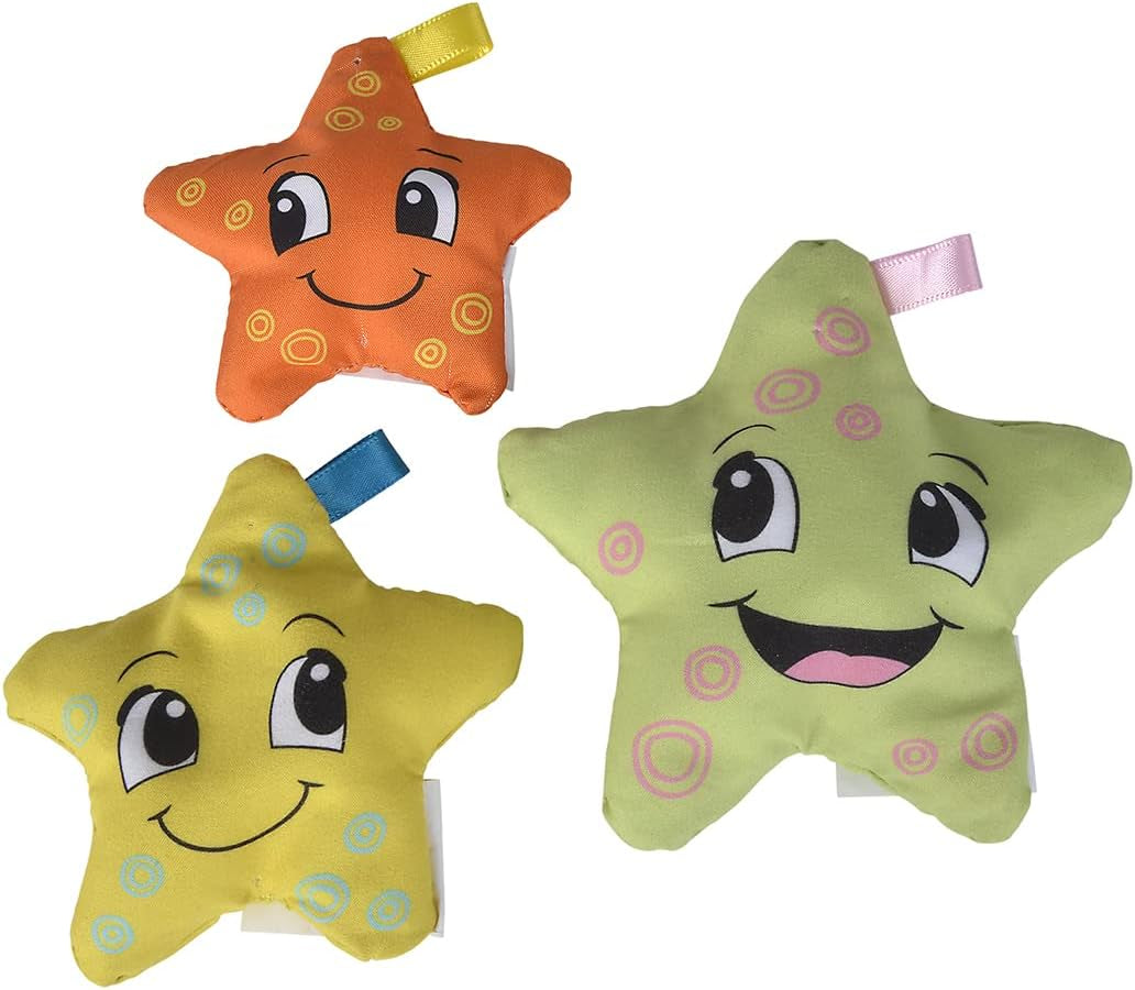 Simba 104010071 - ABC morbida stella marina, giocattolo per bambini, stelle in tessuto riempite di polistirolo, 3 pezzi, a partire da 6 mesi Baby Toys Naty Shop Titolo predefinito