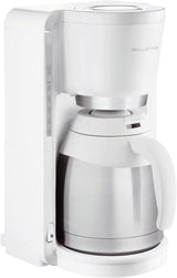Caffettiera con filtro Rowenta CT3811 Adagio Milano | Con caraffa termica in acciaio inox | 10-15 tazze | Spegnimento automatico | Bianco/Acciaio inox