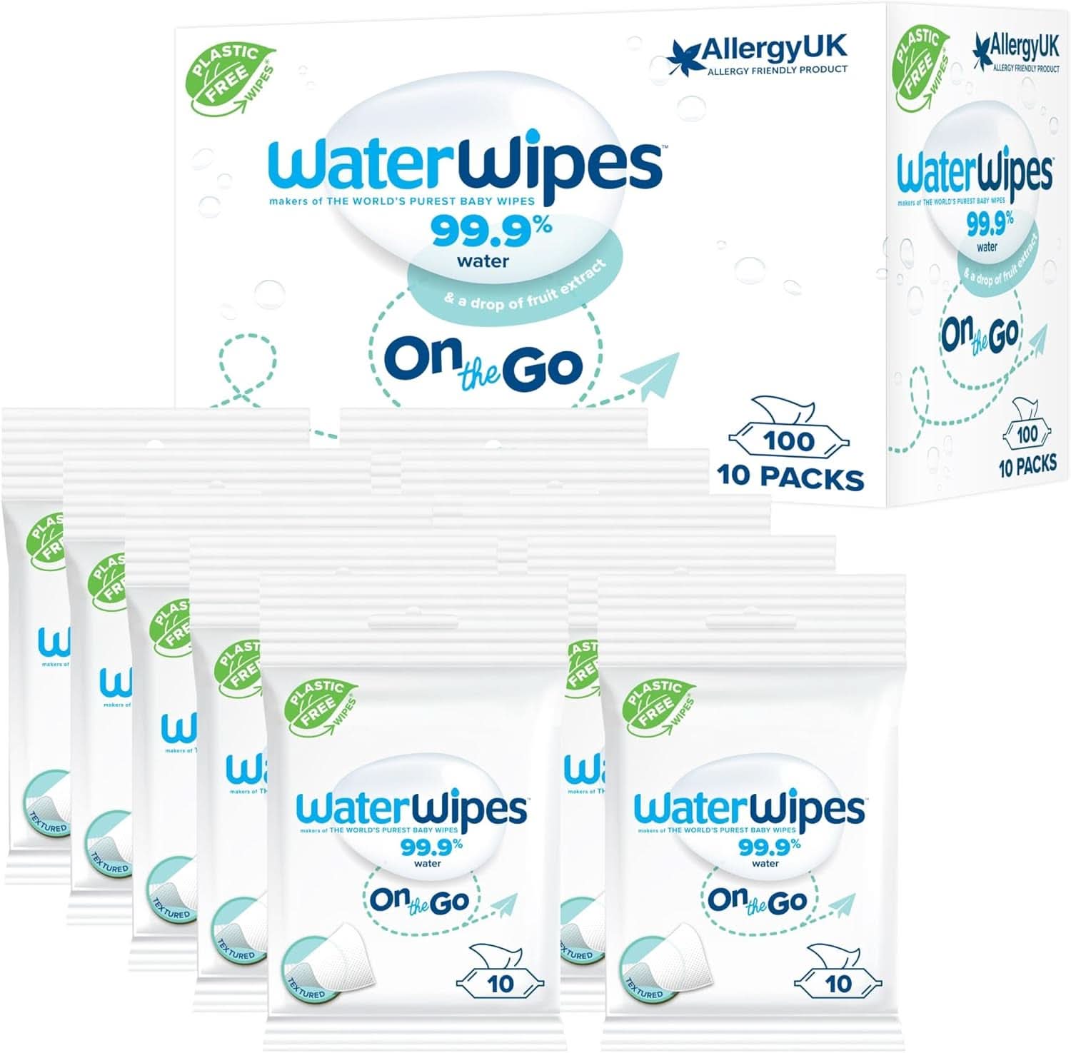 Waterwipes Salviette Idratanti e Detergenti con il 99% di Acqua ed Estratto di Aloe Vera Salviettine Umidificate Viso e Corpo Naty Shop