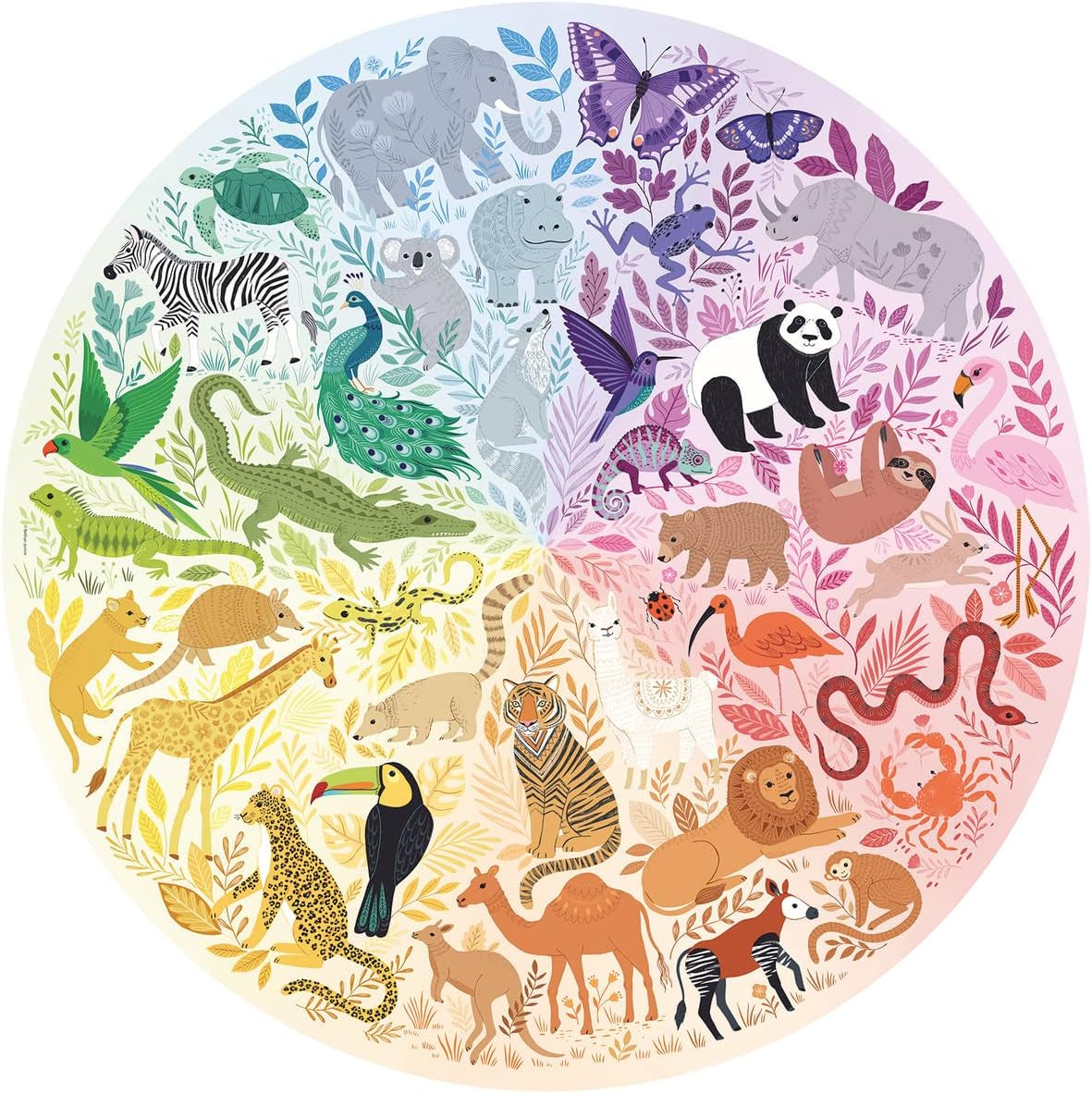 Ravensburger Puzzle 17172 Cerchio di colori - Animali Puzzle da 500 pezzi Naty Shop