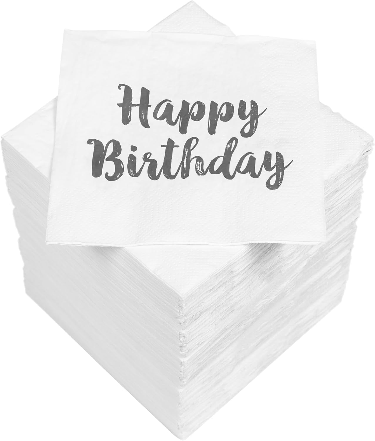 Tovaglioli da cocktail HEKU 'Schön Dass Du Da Bist', 3 strati, 25X25Cm, 150 pezzi I Design elegante I Ideale per festeggiamenti I Praticamente confezionato