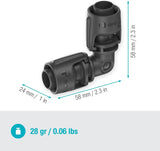 Gardena Sistema di irrigazione Micro-Drip L-Piece 13mm (1/2"): Connettore per tubo per invertire tubi di alimentazione da 13mm, montaggio senza attrezzi, riutilizzabile (13202-20)