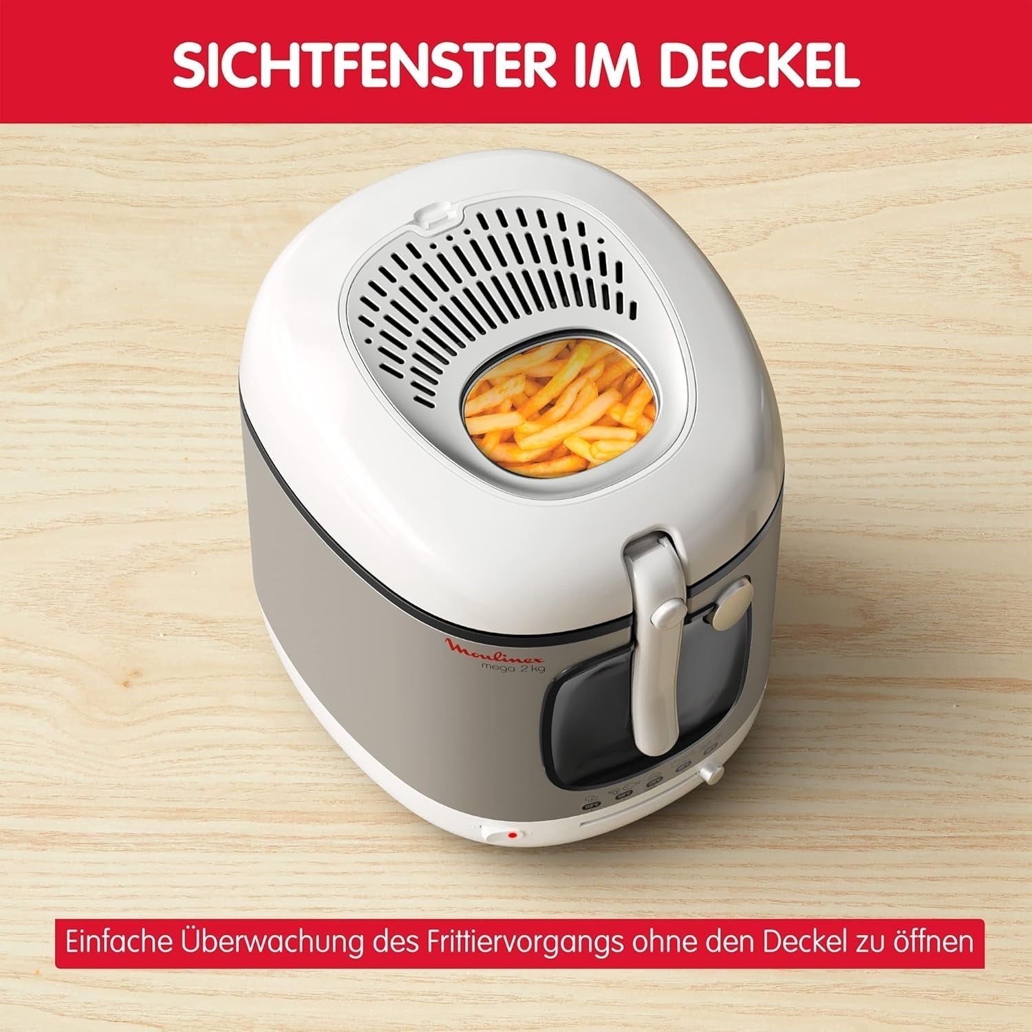 Friggitrice AM4800 Mega 2Kg, friggitrice ad olio, filtro odori, 1800 W Elettrodomestici Naty Shop