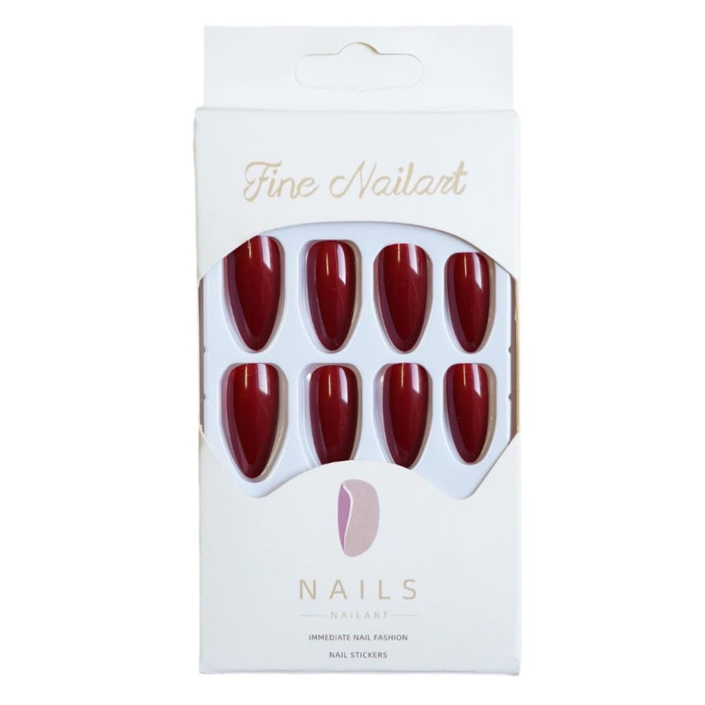 Unghie finte, Mandorla francese, Lunga, Unghie artificiali con colla, Per donna, Ragazza, Accessori o idea regalo, Per matrimonio, compleanno, Natale, San Valentino