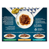 Perla | Portasalsa | Gatto adulto | Manzo, Pollo, Tonno, Salmone | 12 x 85 g | Bustine salvafreschezza (la confezione può variare)