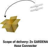 Connettore per tubo Gardena: accessorio in plastica per riparare tubi/prolungare tubi da 10 mm (7293-20)