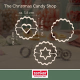 Zenker Ausstecher-Set Linzer Herz und Stern aus Edelstahl – Perfekt für Weihnachtskekse, 3-teilig, inkl. Geschenkverpackung, spülmaschinengeeignet und rugginefrei – Il negozio di dolciumi di Natale