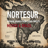 Caffè Norte Sur, caffè forte da macinare quotidianamente. 100% Arabica dal Messico e Brasile.