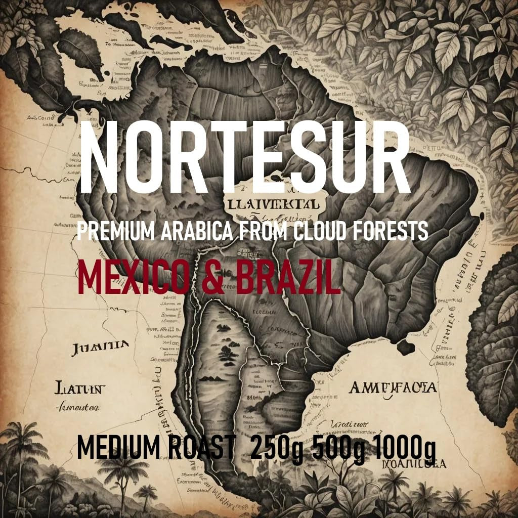 Caffè Norte Sur, caffè forte da macinare quotidianamente. 100% Arabica dal Messico e Brasile.