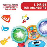 Chicco 00009820100000 Mi First Batteria con Luci e Suoni, 3 Modalità di Gioco Strumento Musicale con Batteria per Bambini, Multicolor, Grande Jucarii Bebe Naty Shop