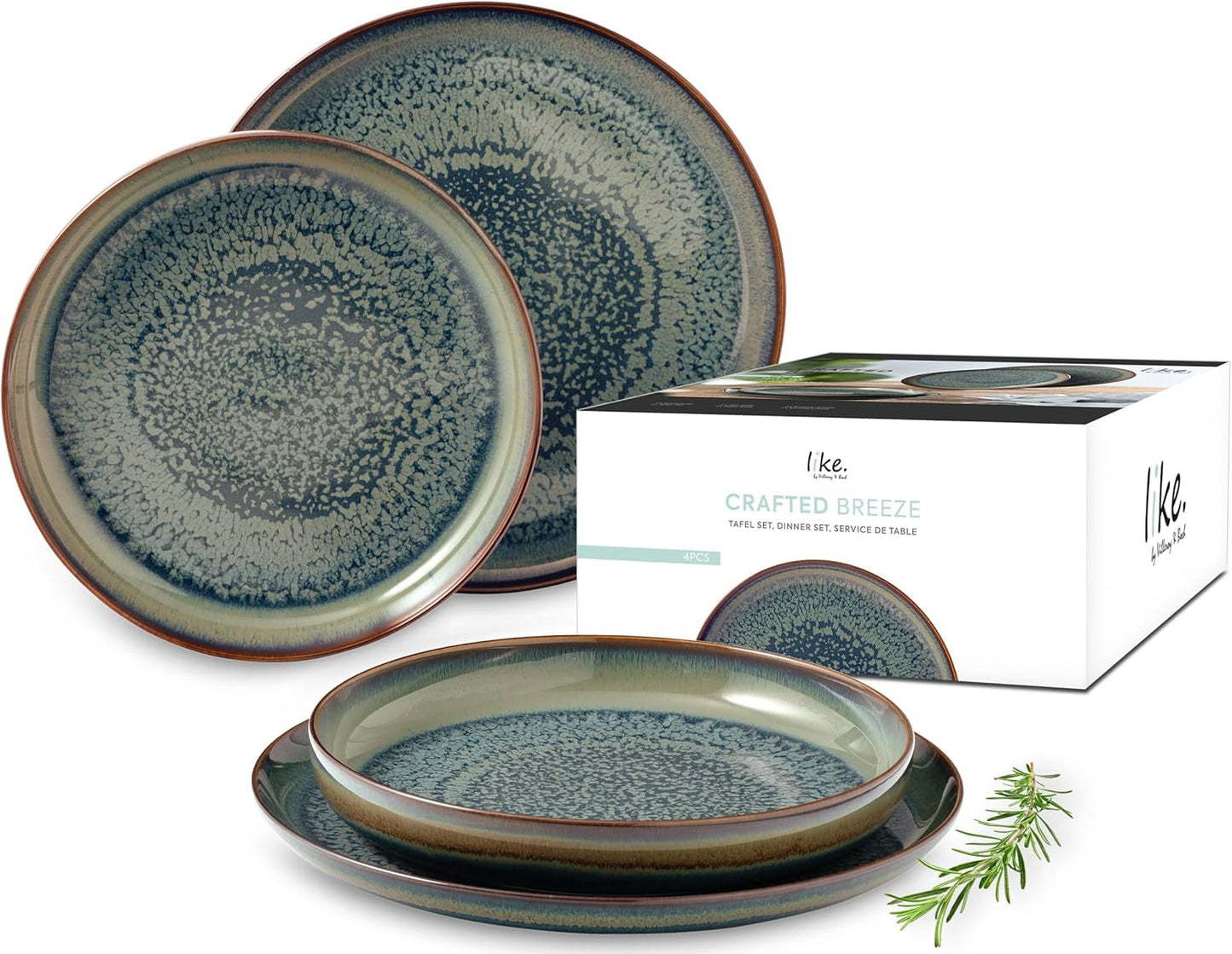 Servizio di stoviglie Crafted Breeze di Villeroy & Boch, 4 pezzi, per 2, verde
