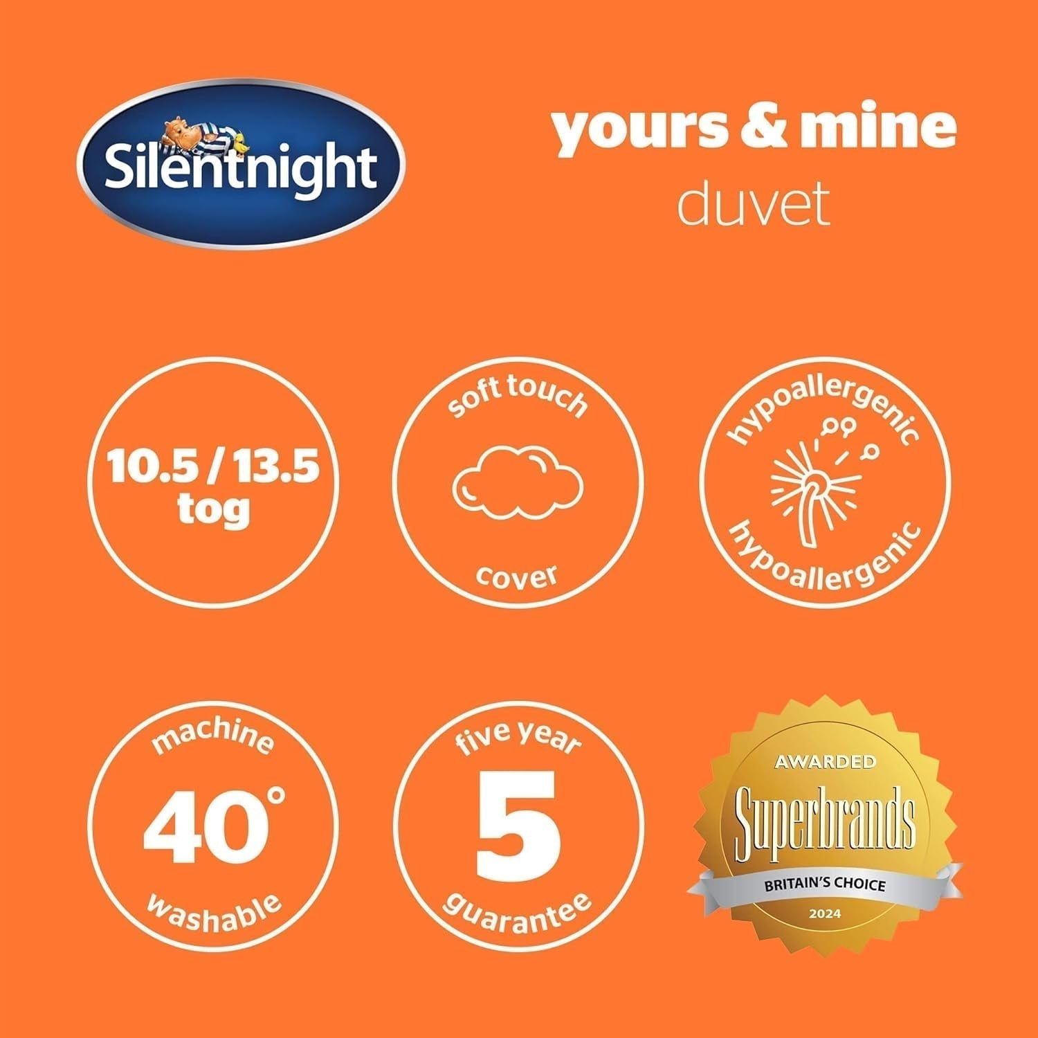 Silentnight Mine - Trapunta 13.5 Tog, per letto king size, 200 X 200 Cm, colore bianco Trapunte e trapunte Naty Shop