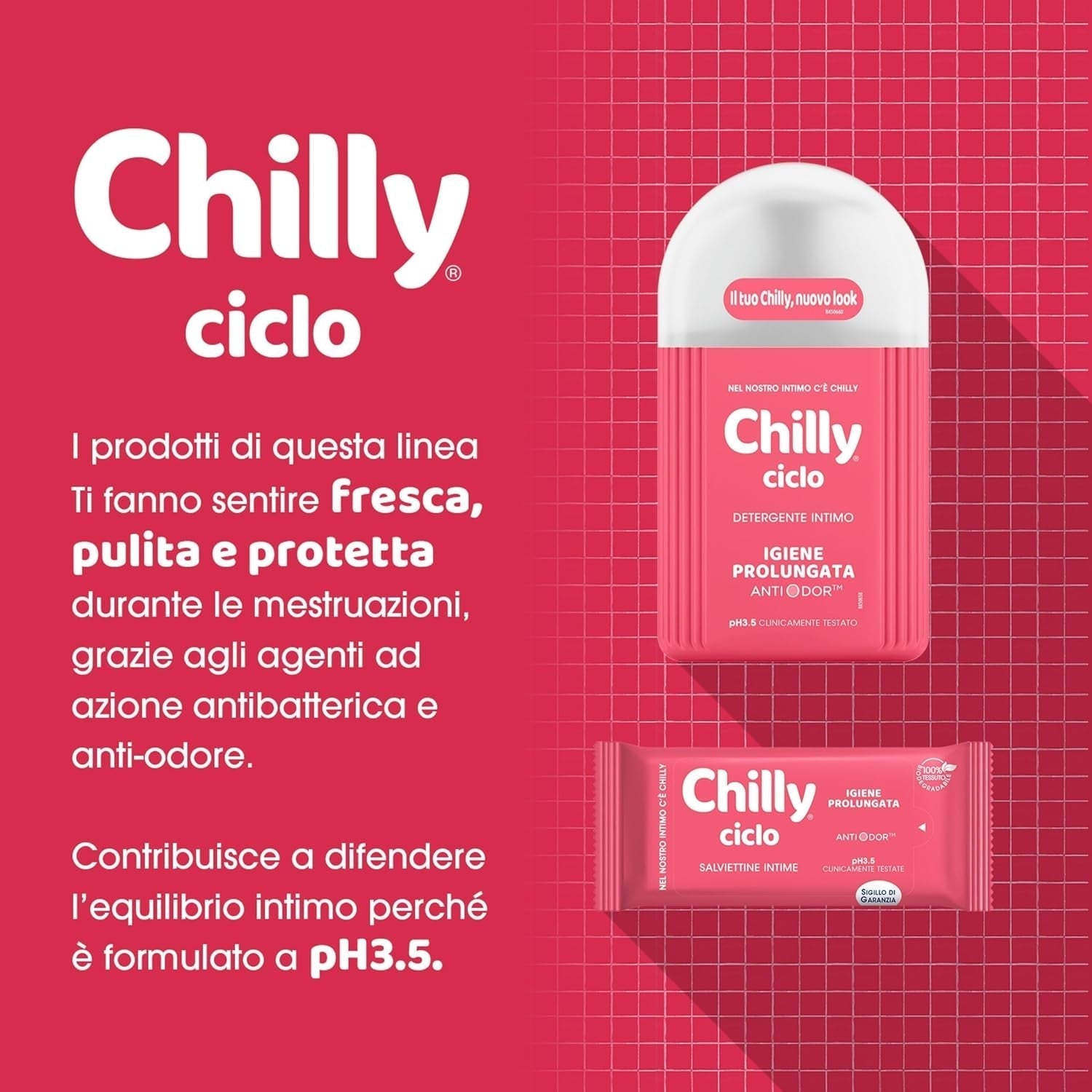 Salviette Detergenti Cycle, Salviette Igieniche Intime, Biodegradabili al 100%, Ideali per Esterno Domestico, PH 3.5, Clinicamente Testate, 12 Pezzi