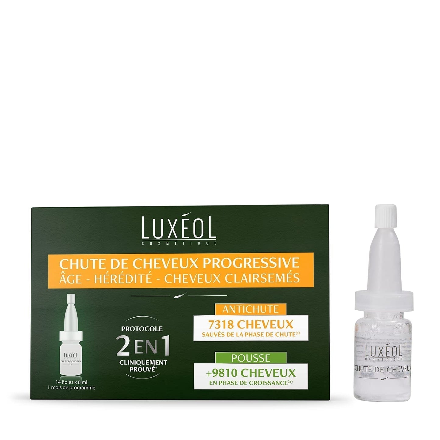 Luxeol Progressive Hair Loss 2-In-1, programma per 1 mese - 14 flaconi da 6 ml Luxeol Hair Care Titolo predefinito