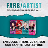 got2b Colour/Artist 097 Sirena Verde Livello 2 (3x 80 ml), tintura temporanea per capelli che fa brillare i capelli in colori intensi o tonalità pastello, tintura per capelli dura 12-15 lavaggi, formula vegan Tintura per capelli Naty Shop