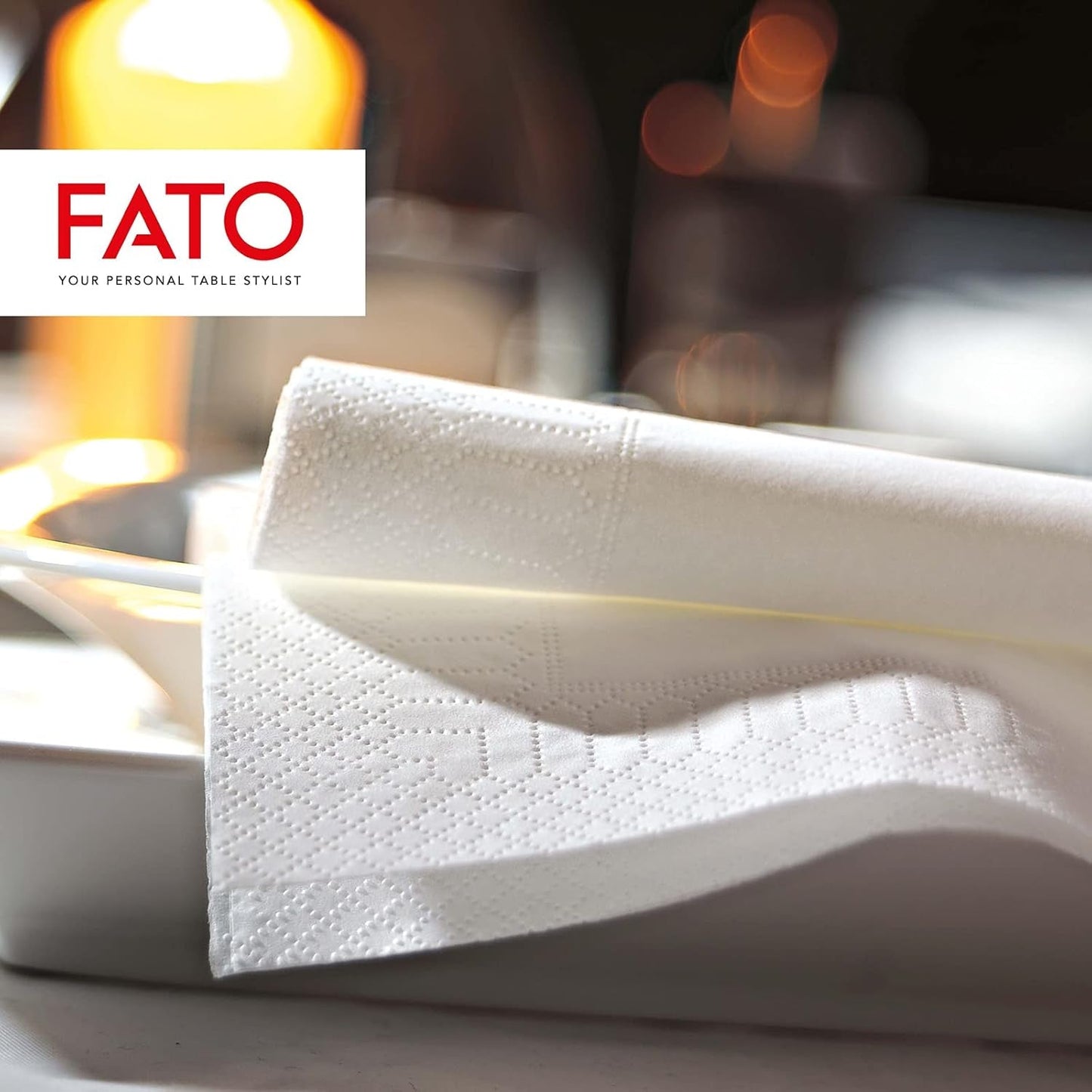 , Tovaglioli Carta Usa E Getta, Ideali per Aperitivi e Cocktail, Confezione da 100 Tovaglioli, Misura 24X24, 4 Pieghe, 2 Veli, Bianco, Carta 100% Pura Cellulosa, Certificata Fsc (Confezione da 6)