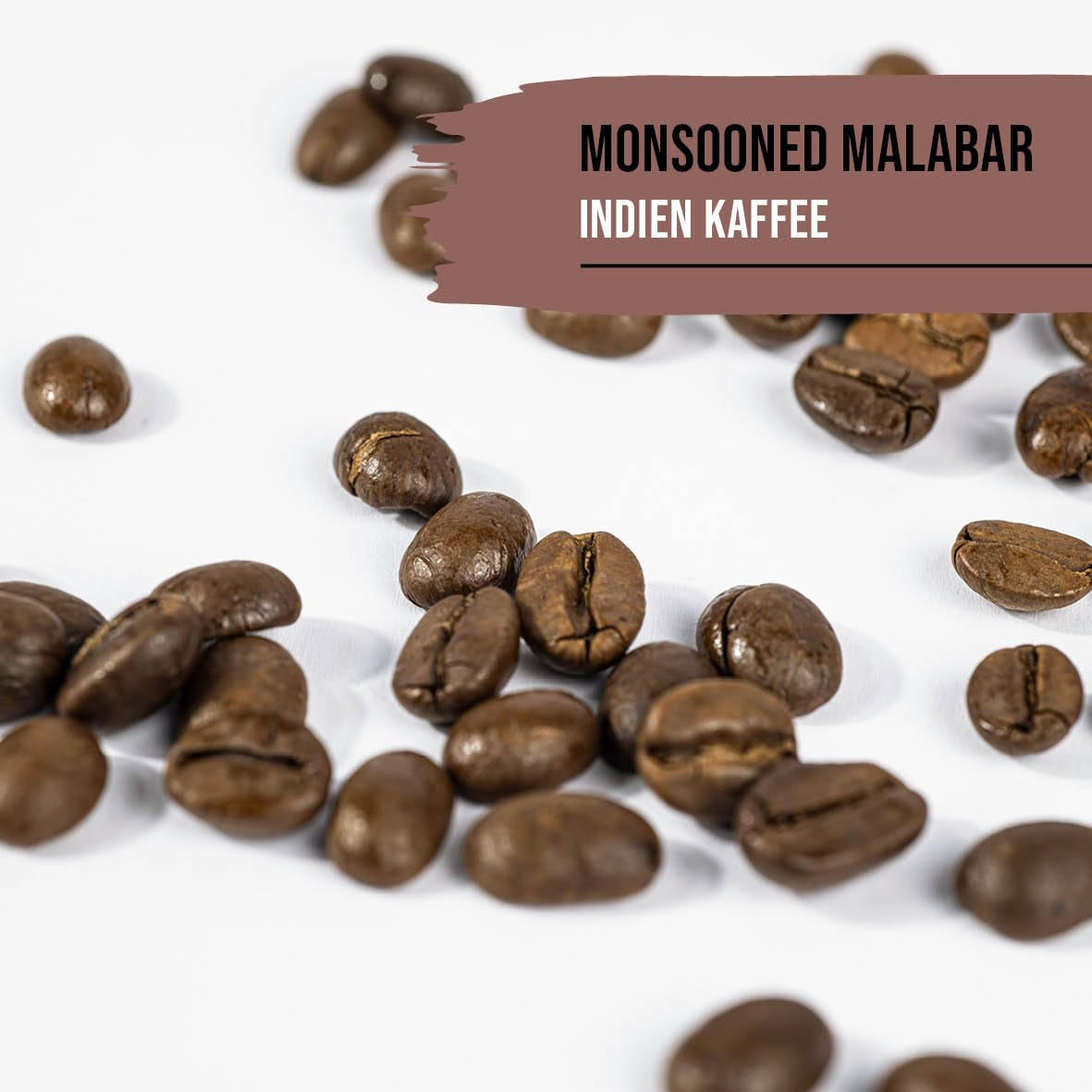 STARKER TOBAK Caffè Malabar monsonato, chicchi interi, tostato a mano - Tostatura media, India, 100% qualità arabica, adatto per caffè filtro, French Press, macchine da caffè completamente automatiche, delicato sullo stomaco - Acidità molto bassa