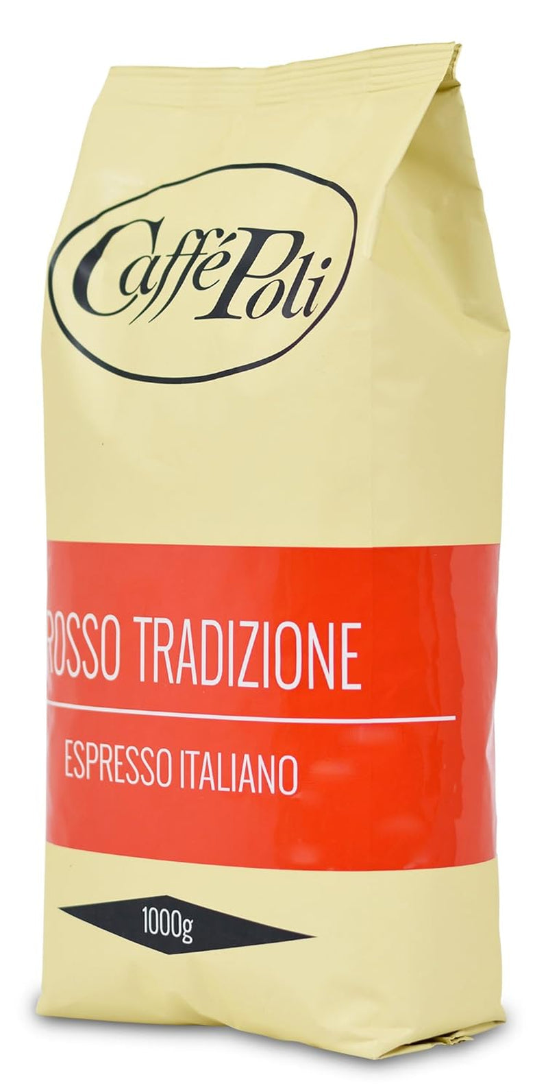 Caffè Poli Rosso | Espresso Tradizionale | Italian Espressobohnen | Ideale per Kaffeevollautomaten, Siebträger und Espressomashinen | 1x1kg