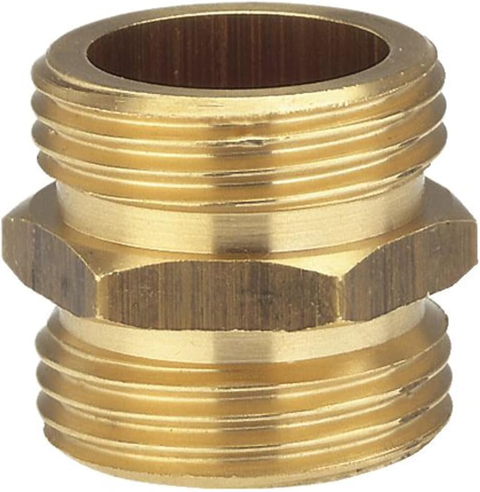 Nipplo filettato in ottone Gardena: connettore in ottone per il collegamento su entrambi i lati, ad es. alle pompe, filettatura tubo 26,5 mm (G 3/4 pollici) (7260-20)