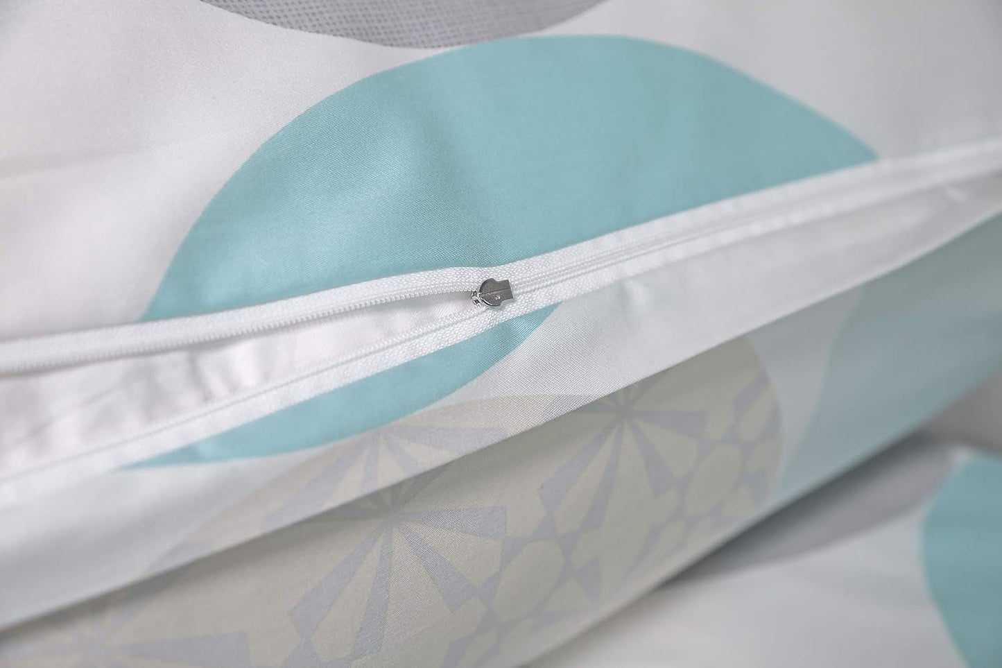 Biancheria da letto Bierbaum, macos-raso, Designed in Germany, modello 6383 turchese 02, 155X220 Cm + 80X80 Cm, misura comfort Letti e coperte Besuche den Bierbaum-Store