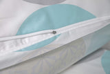 Biancheria da letto Bierbaum, macos-raso, Designed in Germany, modello 6383 turchese 02, 155X220 Cm + 80X80 Cm, misura comfort Letti e coperte Besuche den Bierbaum-Store