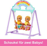 Barbie Skipper bambola e cameretta con accessori, include bambole gemelle, 1 culla, 1 altalena, 1 sedia a dondolo e altro ancora, HXM99 Naty Shop Dolls