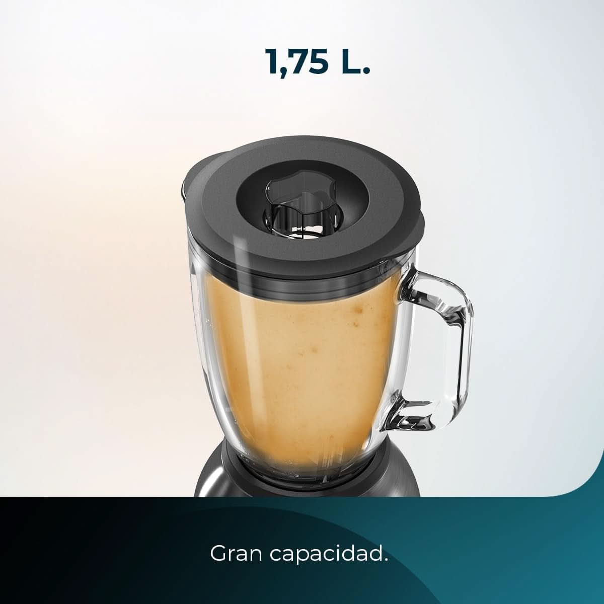 Robot da cucina Cecotec Power Black Titanium 2200MAX Smooth, 2200 W Maximale Leistung, 6 Klingen Aus Edelstahl, Funzione Ice Crush, Funzione Turbo e Smoothie, Funzione Autoclean Kitchen Naty Shop