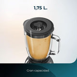 Robot da cucina Cecotec Power Black Titanium 2200MAX Smooth, 2200 W Maximale Leistung, 6 Klingen Aus Edelstahl, Funzione Ice Crush, Funzione Turbo e Smoothie, Funzione Autoclean Kitchen Naty Shop