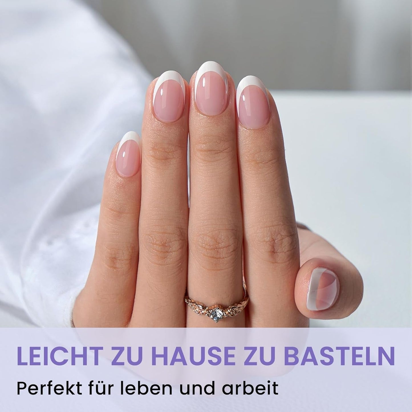 Btartbox Punte per unghie a mandorla extra corte - Gel a copertura totale X Punte per unghie in gel morbide XS - Semi-opache preformate per salone per unghie larghe 320 pezzi