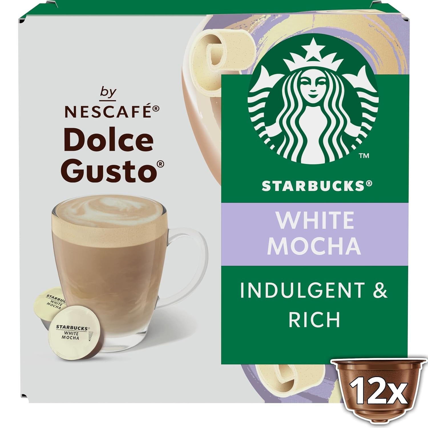 STARBUCKS White Mocha di Nescafé Dolce Gusto Kaffeekapseln 6 x 12 (72 Kapseln)