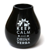 Set da tè Yerba Mate per due 150G | Tè Mate al guaranà e frutta | Tè Yerba Mate a foglie sfuse | Tazza in ceramica nera opaca da 350 ml | Paglia in acciaio Bombilla Liza 19 cm