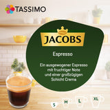 Tassimo Kapseln Jacobs Espresso Classico, 5 x 16 cialde, 80 Kaffeekapseln