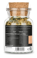 Ankerkraut Gurkensalat, 60 g in un bicchiere di sughero, Würze Gherken-Salat Ganz Einfach, Zuckerfrei und Ohne Gesmackverstärker, Mischung würzender Ingredient für Salat
