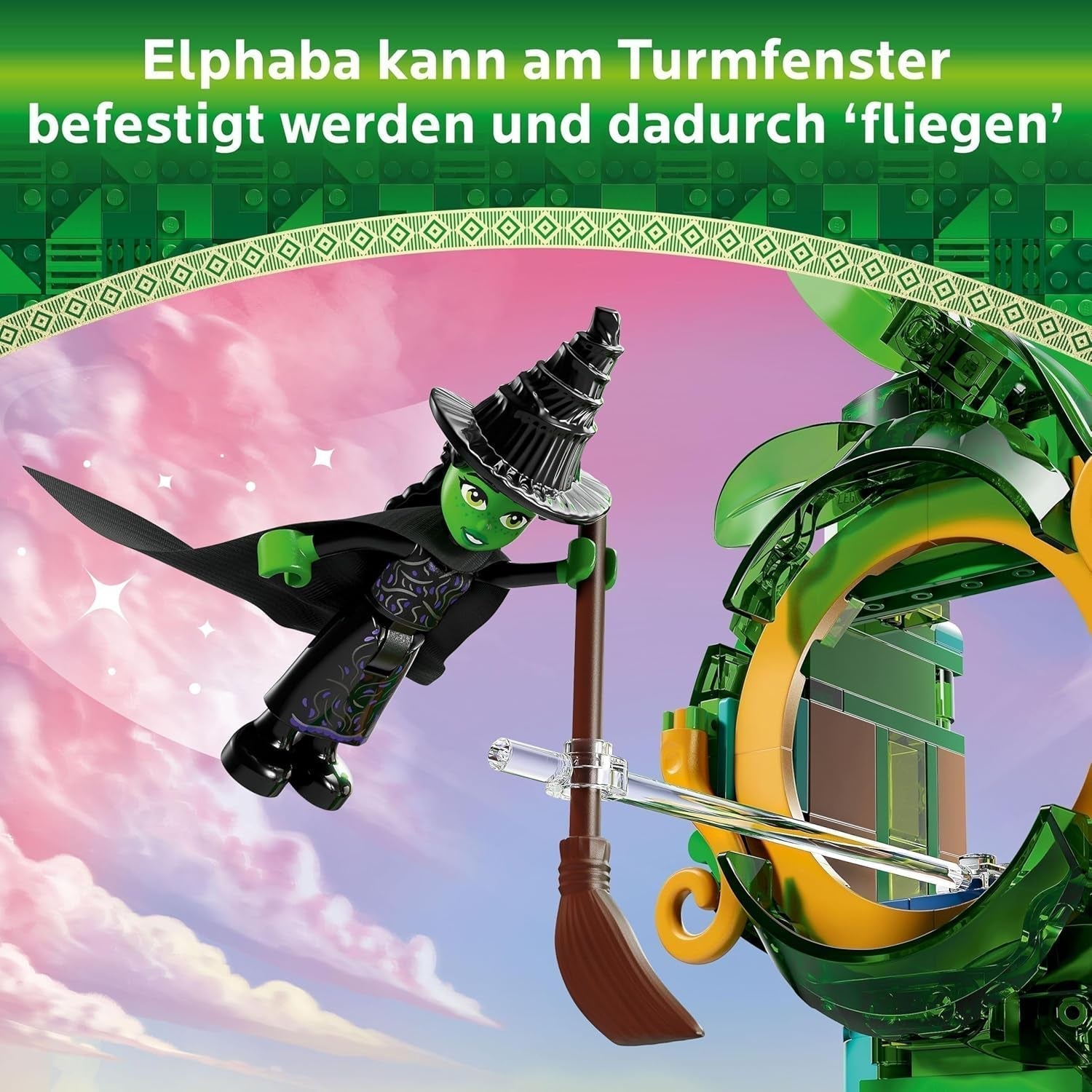 LEGO Wicked Benvenuto a Emerald City, giocattolo torre, mini bambole Glinda ed Elphaba, regalo per gli appassionati di cinema e per ragazze e ragazzi dai 9 anni che amano le case delle bambole 75684 Set da costruzione Besuche den LEGO-Store