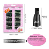 Hanyousheng Nagellackentferner Clips, Nagel Clips, 10 Stück Schwarz Nagelclips, Nagel Klammer, Nails Art ​Cappuccio in gel, Soak off Clip Cap UV Gel Poliermittel Entferner Wrap Nail Tool