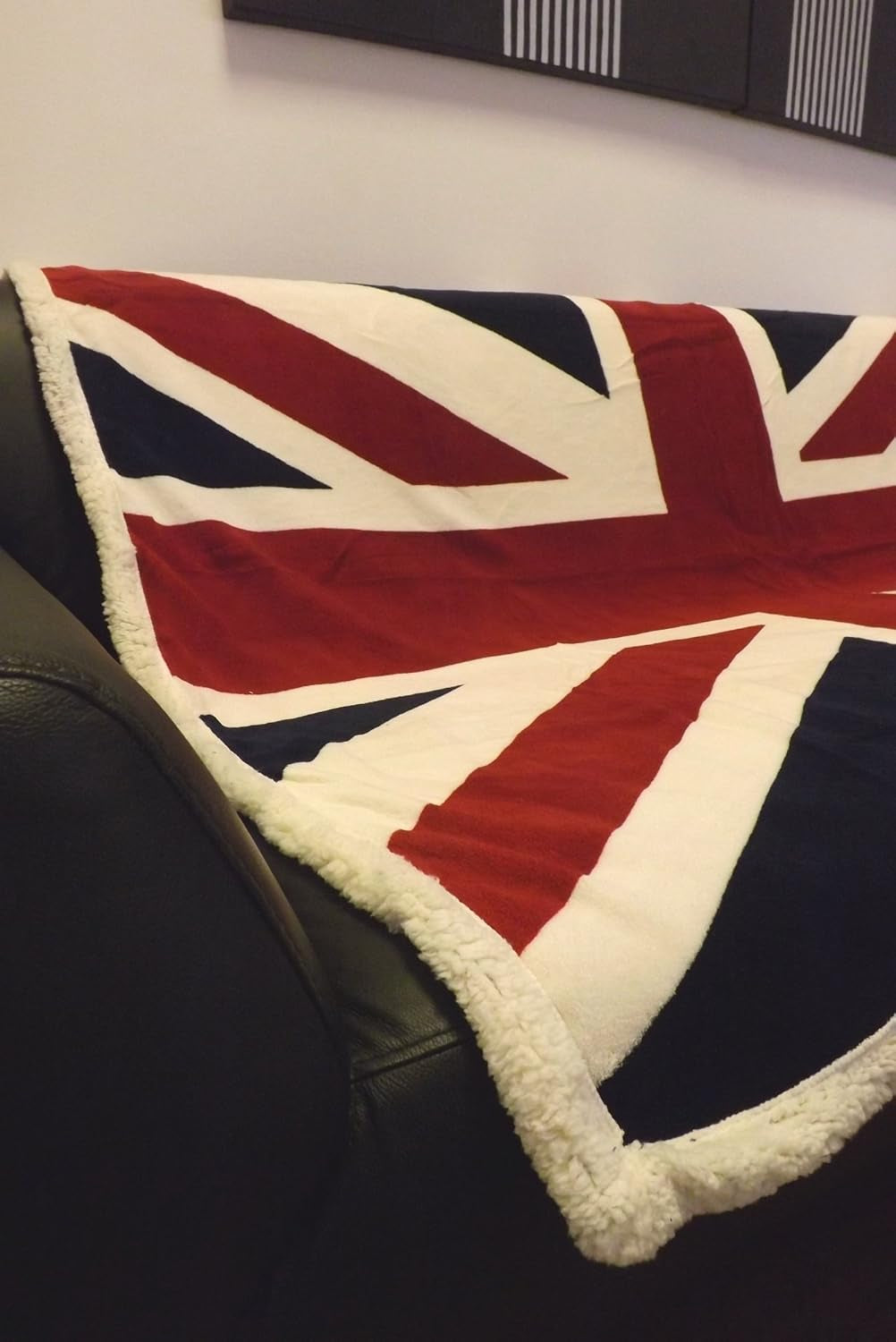 Coperta in pile extra morbida per letto/divano con bandiera Union Jack Rapport, rossa/bianca/blu. Letti e Coperte Rapport Rosso/Bianco/Blu