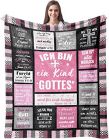 ZQYMM Regali cristiani per donne uomini, regali di battesimo/cresima per ragazze/ragazzi, di ispirazione/religiosi, regali spirituali cattolici, regali di compleanno per cristiani ZQYMM Letti e coperte Rosa 150*220 cm