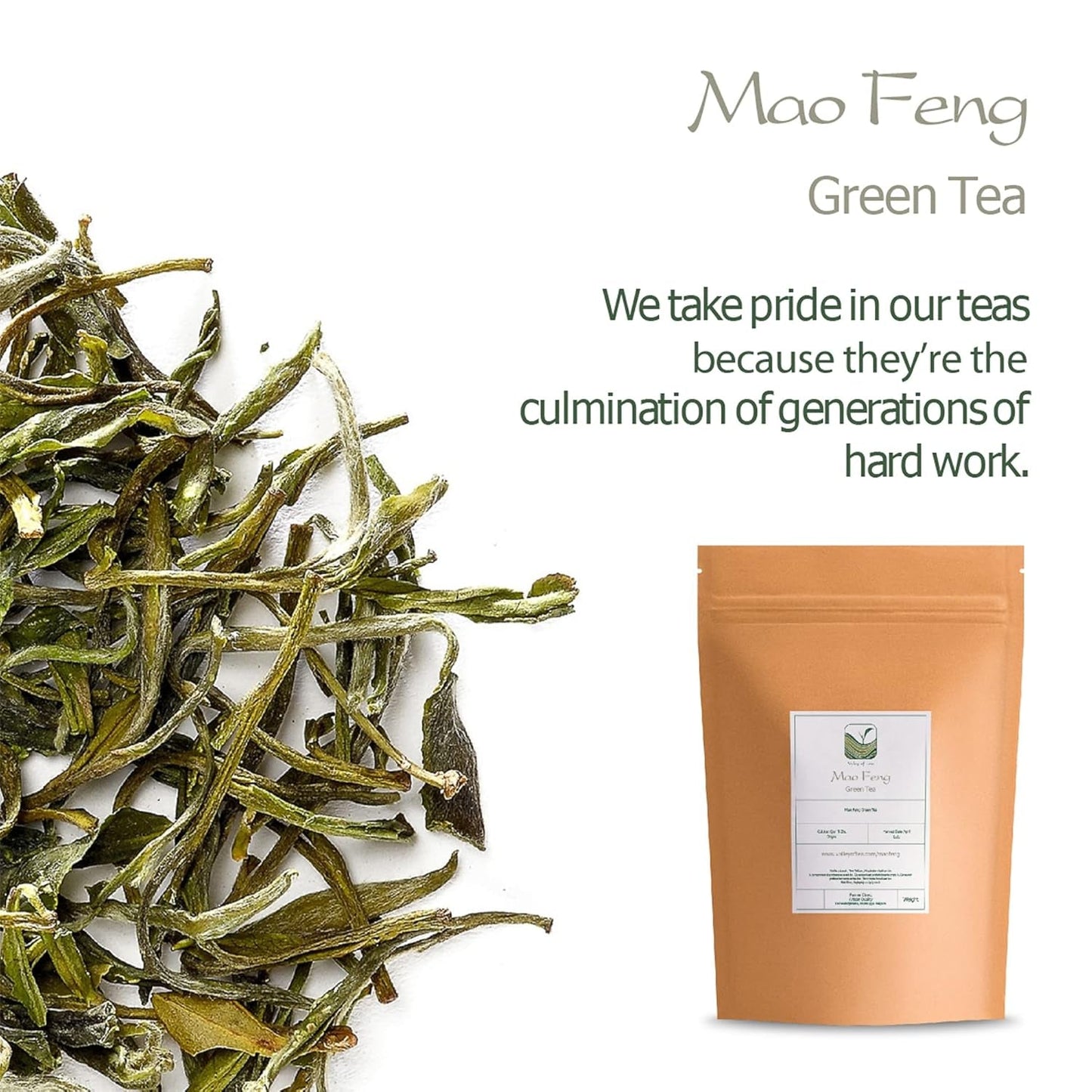 Tè verde Mao Feng Huangshan - Famoso tè cinese di Huang Shang - Foglie di tè verde delle montagne gialle Maofeng Tè cinese Mao Feng Tè verde biologico Tè verde cinese Tè verde