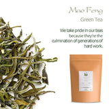 Tè verde Mao Feng Huangshan - Famoso tè cinese di Huang Shang - Foglie di tè verde delle montagne gialle Maofeng Tè cinese Mao Feng Tè verde biologico Tè verde cinese Tè verde