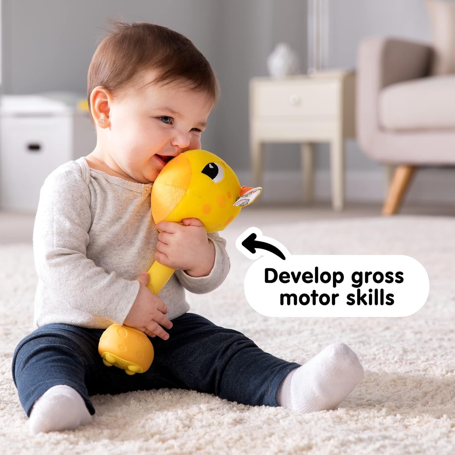 Lamaze L27471 Giraffa Pazza, Giocattolo per Neonato, Giocattolo sensoriale colorato per Bambini, Regalo per i Nuovi Genitori, Giocattolo per lo sviluppo per Ragazzi e Ragazze a partire da 12 Mesi Baby Toys Naty Shop
