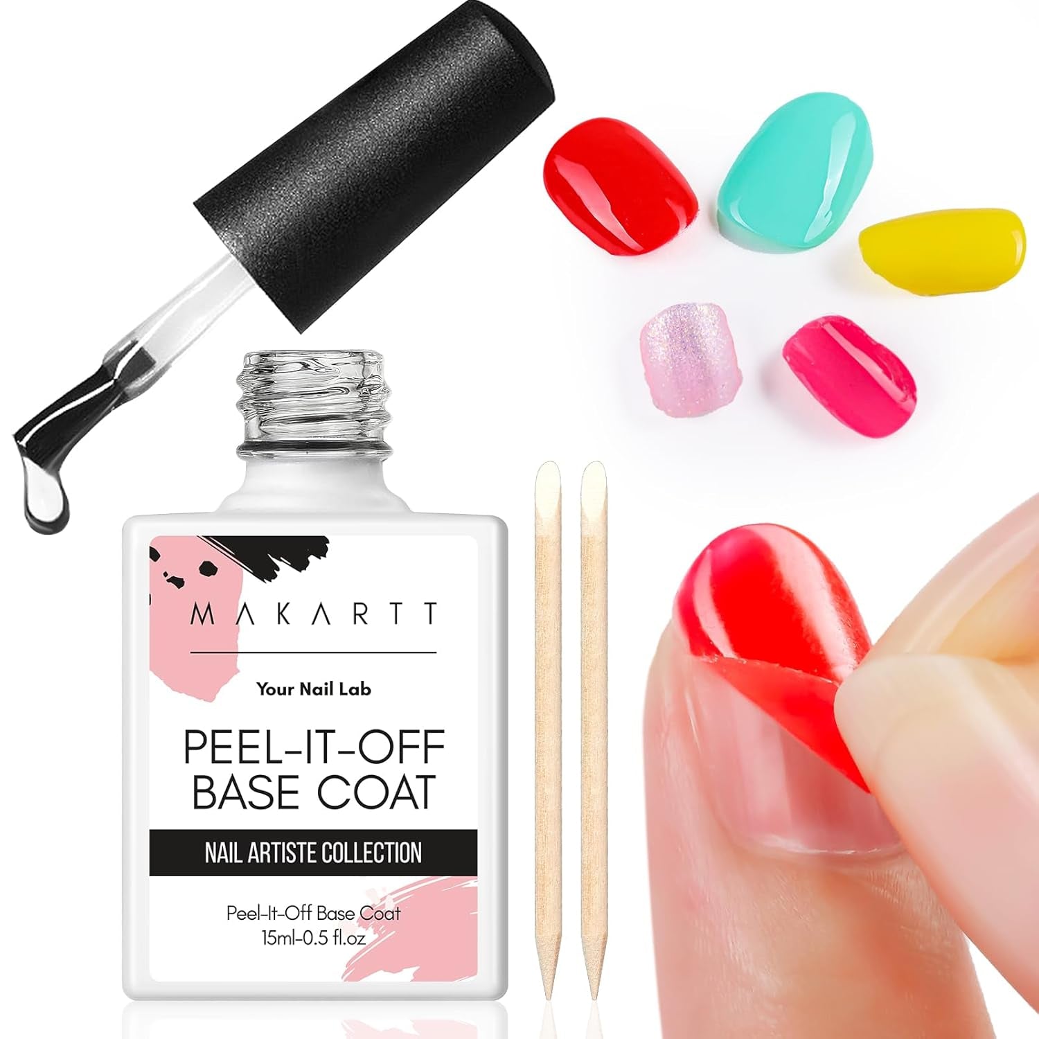 Makartt Blooming Gel Nail Polish - Estensore per smalto gel Blooming da 15 ml con colore marmorizzato, vernice gel, disegni per unghie manicure fai da te, fiori, animali, acquerello, kit manicure magico