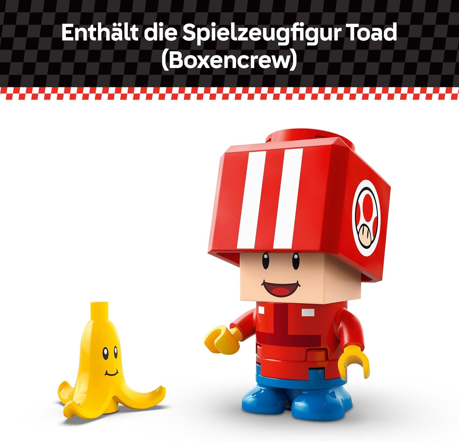 LEGO Super Mario: Mario Kart - Kart standard, collezione Nintendo, regalo per bambini, consente a ragazzi, ragazze e giocatori dai 7 anni in su di giocare in modo indipendente, giocattolo avventuroso con personaggio di Toad 72032 Set da costruzione Besuche den LEGO-Store